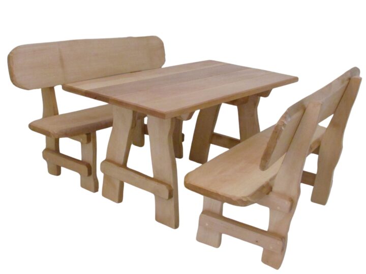 Drewniany zestaw mebli ogrodowych